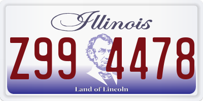 IL license plate Z994478