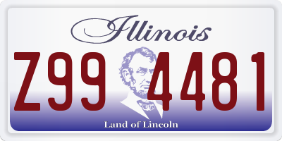 IL license plate Z994481