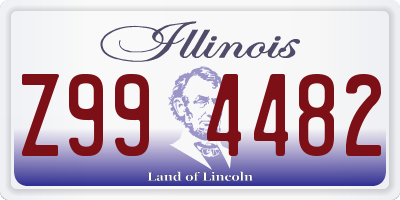 IL license plate Z994482