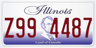 IL license plate Z994487