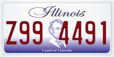 IL license plate Z994491