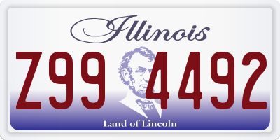 IL license plate Z994492