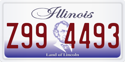 IL license plate Z994493