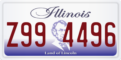 IL license plate Z994496