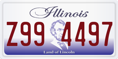 IL license plate Z994497