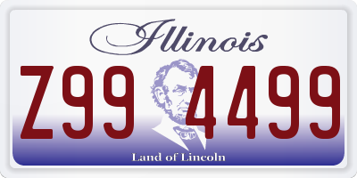 IL license plate Z994499