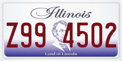 IL license plate Z994502