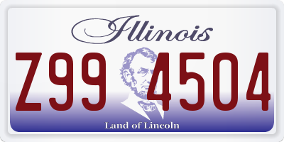 IL license plate Z994504