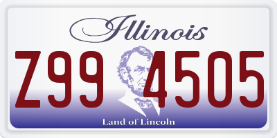 IL license plate Z994505