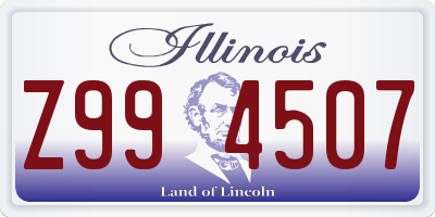 IL license plate Z994507