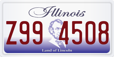 IL license plate Z994508