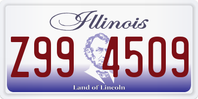 IL license plate Z994509