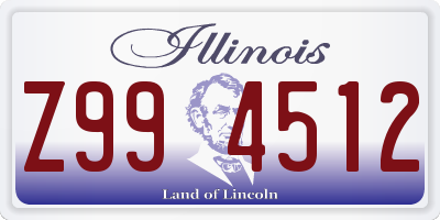 IL license plate Z994512