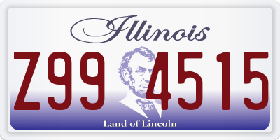 IL license plate Z994515