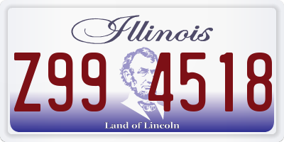 IL license plate Z994518