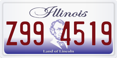 IL license plate Z994519