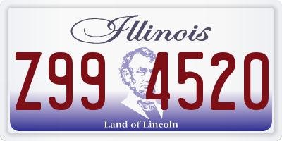 IL license plate Z994520