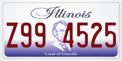 IL license plate Z994525
