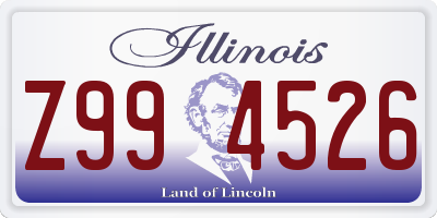 IL license plate Z994526