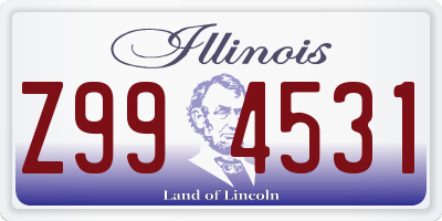 IL license plate Z994531