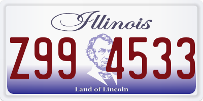 IL license plate Z994533