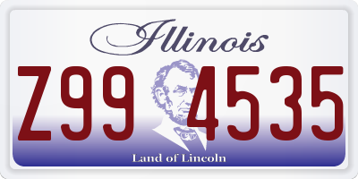 IL license plate Z994535