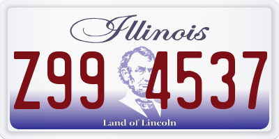 IL license plate Z994537