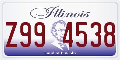 IL license plate Z994538