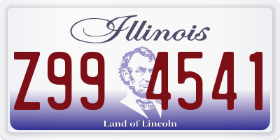 IL license plate Z994541