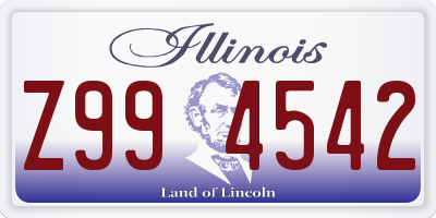 IL license plate Z994542