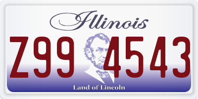 IL license plate Z994543