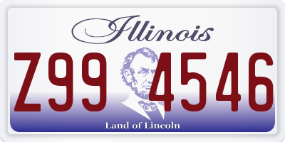 IL license plate Z994546
