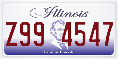 IL license plate Z994547