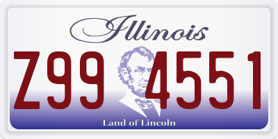 IL license plate Z994551