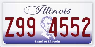 IL license plate Z994552