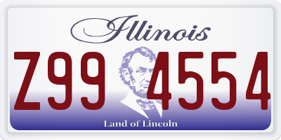 IL license plate Z994554