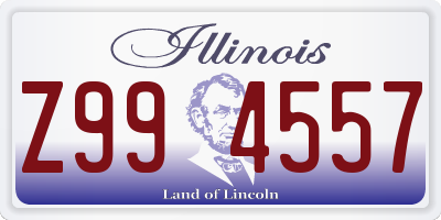 IL license plate Z994557