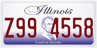 IL license plate Z994558