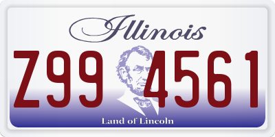 IL license plate Z994561