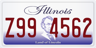 IL license plate Z994562