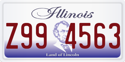 IL license plate Z994563