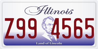 IL license plate Z994565