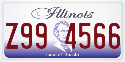 IL license plate Z994566