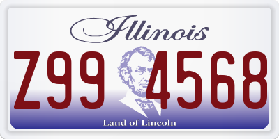 IL license plate Z994568