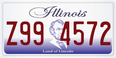 IL license plate Z994572