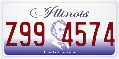 IL license plate Z994574