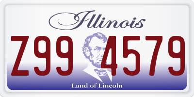 IL license plate Z994579