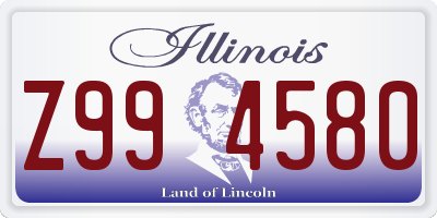 IL license plate Z994580