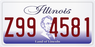 IL license plate Z994581