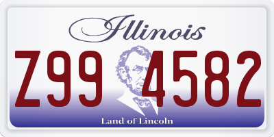 IL license plate Z994582